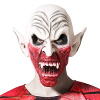 Halloween verkleed masker - Ork/Zombie/Fantasy - wit/bloed - volwassenen - Latex - thumbnail