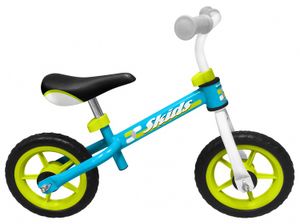 Skids Control Loopfiets met 2 wielen 10 Inch Junior Lichtblauw/Lichtgroen