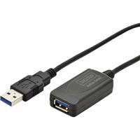 Digitus USB-kabel USB 3.2 Gen1 (USB 3.0 / USB 3.1 Gen1) USB-A stekker, USB-A bus 5.00 m Zwart DA-73104 - thumbnail