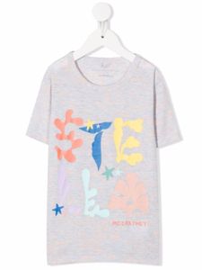 Stella McCartney Kids t-shirt à encolure ras du cou - Gris