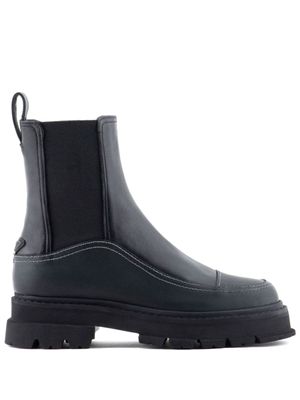 Emporio Armani bottines à empiècements élastiqués - Noir