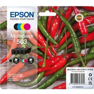 Epson 503 inktcartridge 4 stuk(s) Origineel Normaal rendement Zwart, Cyaan, Magenta, Geel