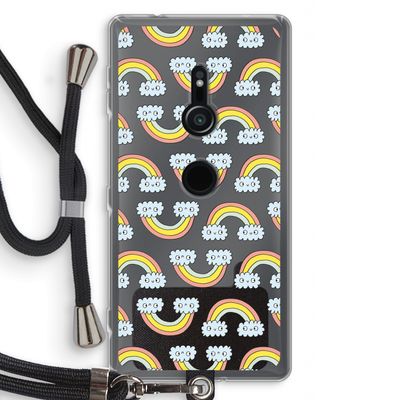 Regenboog: Sony Xperia XZ2 Transparant Hoesje met koord