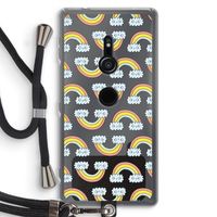 Regenboog: Sony Xperia XZ2 Transparant Hoesje met koord