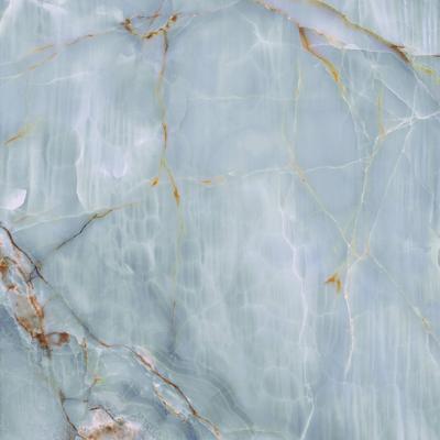 Vloer-/wandtegel marmerlook Imola The Room 120x120cm onyx aqua blue gold mat gerectificeerd