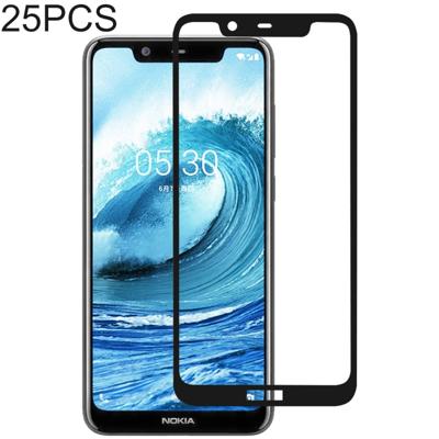 25 stuks volledige lijm volledige cover Screen Protector gehard glas film voor Nokia 5 1 plus/X5