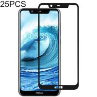 25 stuks volledige lijm volledige cover Screen Protector gehard glas film voor Nokia 5 1 plus/X5