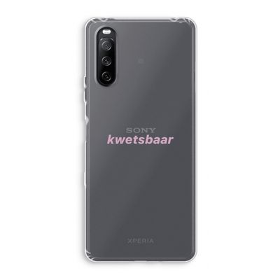 kwetsbaar: Sony Xperia 10 III Transparant Hoesje