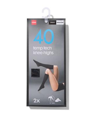 HEMA Temptech kniekousen - 2 paar zwart (zwart)