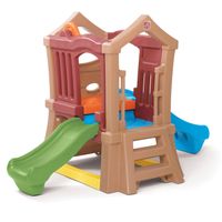 Step2 Play Up Double Slide Climber Speeltoestel voor kinderen Klimtoestel met 2 glijbanen van plastic / kunststof