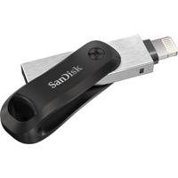 SanDisk iXpand™ Flash Drive Go USB-stick smartphone/tablet Zwart, Zilver 256 GB USB-A 3.2 Gen 1, Apple Lightning