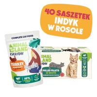 ANIMAL ISLAND Turkey in broth - nat kattenvoer - 40x85g