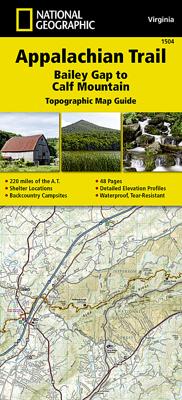 Wandelgids 1504 Topographic Map Guide Appalachian Trail - Bailey Gap to Calf Mountain | National Geographic