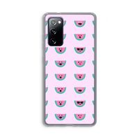 Smiley watermeloenprint: Samsung Galaxy S20 FE / S20 FE 5G Transparant Hoesje