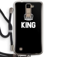King zwart: LG K10 (2016) Transparant Hoesje met koord