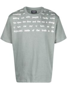 Pleasures t-shirt Polite Heavyweight à imprimé graphique - Gris