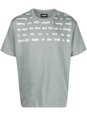 Pleasures t-shirt Polite Heavyweight à imprimé graphique - Gris