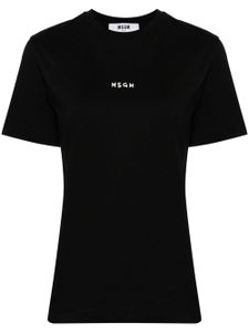 MSGM t-shirt en coton à logo imprimé - Noir