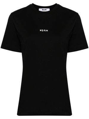 MSGM t-shirt en coton à logo imprimé - Noir