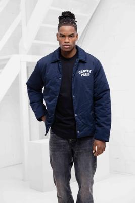 Croyez Paris Padded Coach Jas Heren Donkerblauw - Maat L - Kleur: Donkerblauw | Soccerfanshop