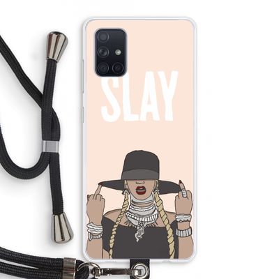 Slay All Day: Samsung Galaxy A71 Transparant Hoesje met koord
