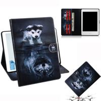 Wolf en hond patroon horizontale Flip lederen case voor Amazon Kindle Paperwhite 4 (2018)/3/2/1 met houder & Card slot & portemonnee