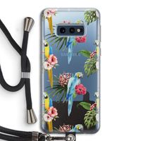 Kleurrijke papegaaien: Samsung Galaxy S10e Transparant Hoesje met koord