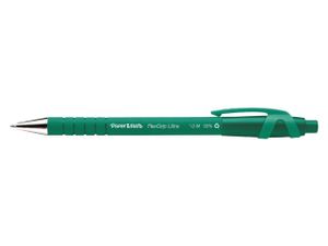 Papermate Flexgrip Ultra Groen Intrekbare balpen met klembevestiging Medium 12 stuk(s)