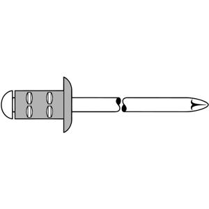 Gesipa 1464834 Popnagel (Ø x l) 3.2 mm x 11 mm RVS Aluminium 100 stuk(s)