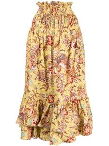 Ulla Johnson jupe mi-longue Acacia Calla Lily - Jaune