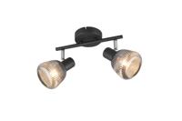 Trio Dubbele plafondlampTarifa met geribbeld glas - 862800232