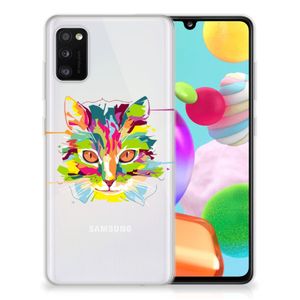 Samsung Galaxy A41 Telefoonhoesje met Naam Cat Color