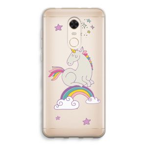 Regenboog eenhoorn: Xiaomi Redmi 5 Transparant Hoesje