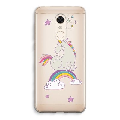 Regenboog eenhoorn: Xiaomi Redmi 5 Transparant Hoesje