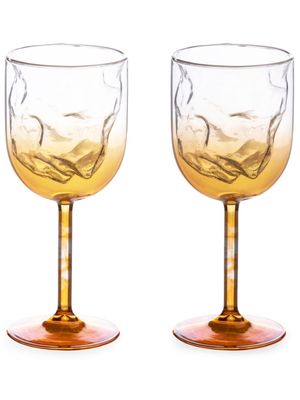 Seletti lot de deux verres à vin Meteorite
