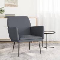 Fauteuil 62x79x79 cm fluweel donkergrijs