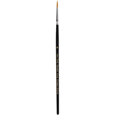 Creativ Company Gold line penselen, afm 4, l: 17 cm, b: 2,5 mm, rond, 12 stuk/ 1 doos