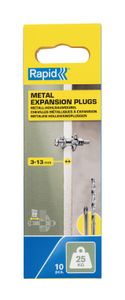 Rapid Hollewandpluggen | Ø8x32 | Voor 3-13 mm plaatdkikte | 25kg draagkracht | 10 stuks in doos - 5001546