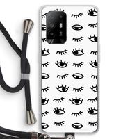 Eye pattern #2: Oppo A95 5G Transparant Hoesje met koord Eye pattern #2: Oppo A95 5G Transparant Hoesje met koord