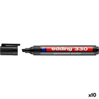 Permanente markeerstift Edding 330 Zwart (10 Stuks)