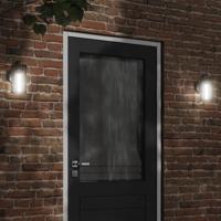 VidaXL Buitenwandlamp roestvrij staal zwart VidaXL Buitenwandlamp roestvrij staal zwart
