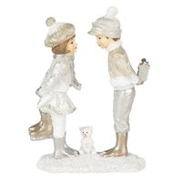 Clayre & Eef Zilvere Decoratie kinderen 13*5*17 cm 6PR4663