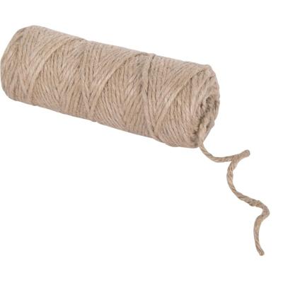 Jute garen/draad - naturel - op spoel - 50 meter x 3,5 mm - Creatief hobbytouw / deco