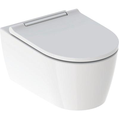 Geberit ONE pack Wandcloset - diepspoel - turboflush - 37x54cm - closetzitting - Designafdekking glansverchroomd - KeraTect - wit glans 500.202.01.1