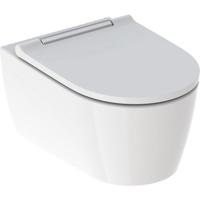 Geberit ONE pack Wandcloset - diepspoel - turboflush - 37x54cm - closetzitting - Designafdekking glansverchroomd - KeraTect - wit glans 500.202.01.1