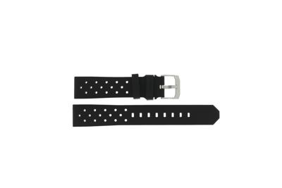 Horlogeband Tag Heuer FT8023 / FT8025 / BT0725 Rubber Zwart 19.5mm