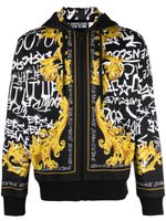 Versace Jeans Couture hoodie en coton à imprimé Barocco - Noir