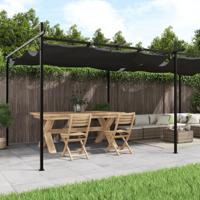 Pergola met uitschuifbaar dak 589x292x230 antracietkleurig