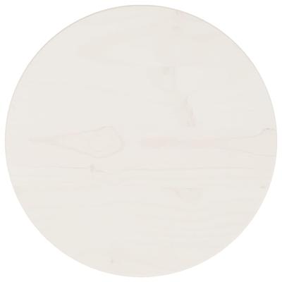 Tafelblad Ø30x2,5 cm massief grenenhout wit