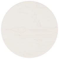 Tafelblad Ø30x2,5 cm massief grenenhout wit